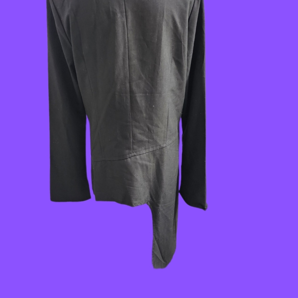 Hugging Kisses Black Blazer with Asymmetrical Zip - XL - Picture 3 of 5